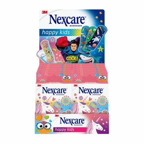 Nexcare Happy Kids Magic Pack De 20 Apositos Surtidos - Transpirables - Para Pieles Delicadas - Estampado Infantil