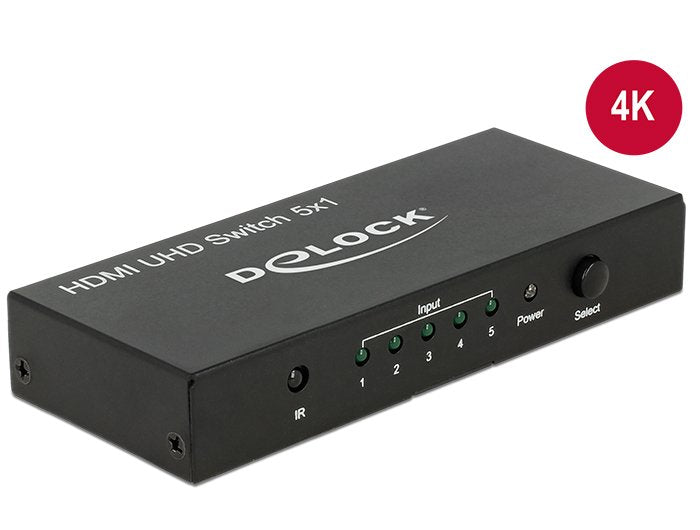 Delock Switch Hdmi 5 In > 1 Out Hdmi 4k Uhd