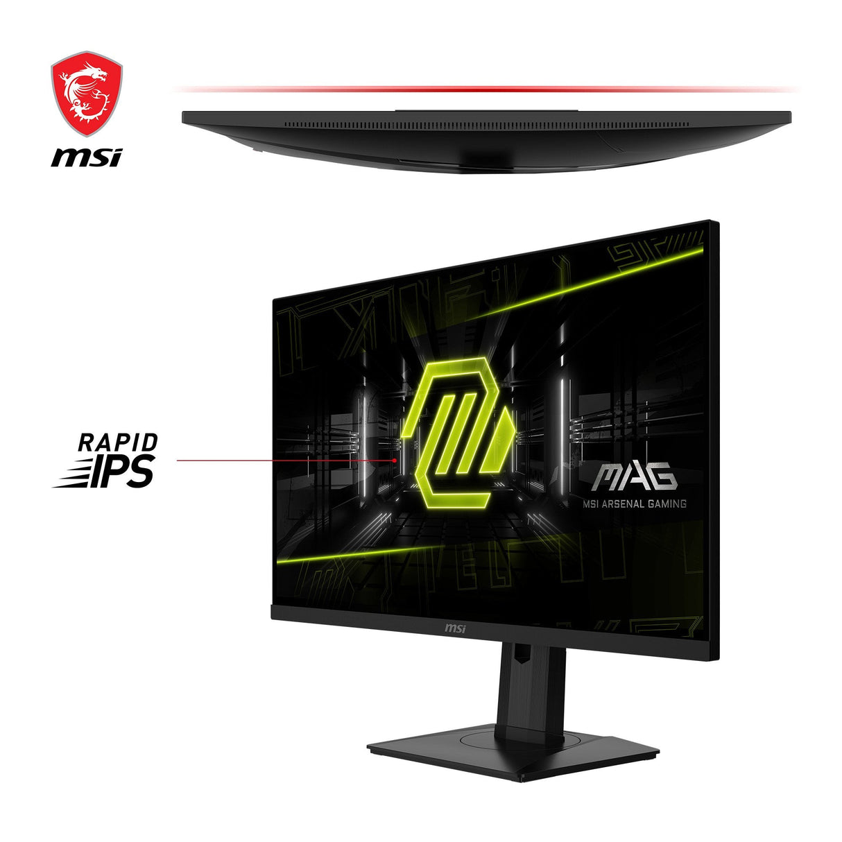 Monitor Gaming  Msi Mag 274qrfde Qd E2 (27 Pulgadas), Negro, Wqhd, Rapid Ips, Hdr, Adaptive-Sync, Panel De 180hz 9s6-3cc29h-223