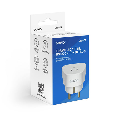 EAN 5901986049067 - Savio AP-01 adaptador e inversor de corriente Interior 3750 W Blanco imagen 4