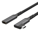 Usb-C Verlängerungscable Usb-C > Usb-C Hchse 3.2 90° Pd Textil 1,5m