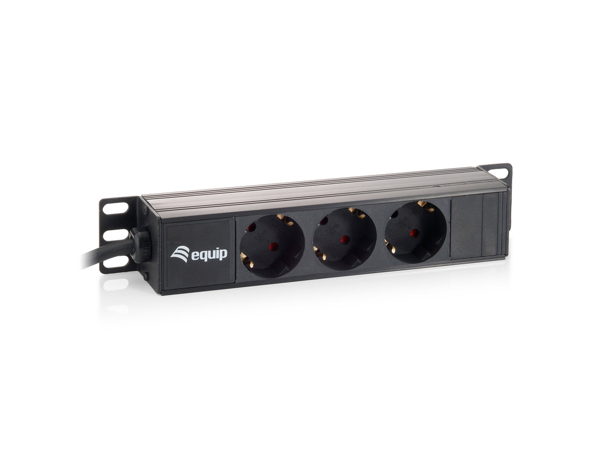 EAN 4015867175491 - Equip 333299 unidad de distribución de energía (PDU) 3 salidas AC 1U Negro imagen 1