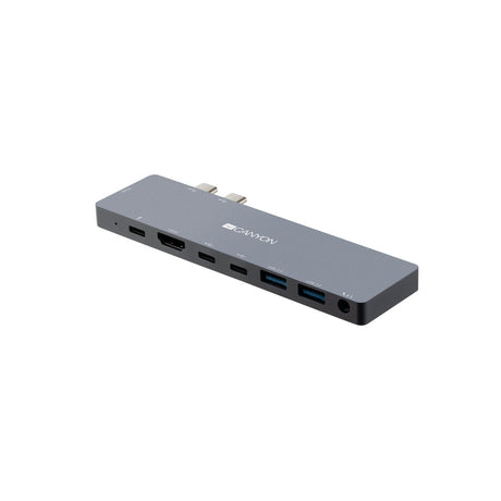 EAN 5291485006136 - Canyon CNS-TDS08DG base para portátil y replicador de puertos Gris imagen 1