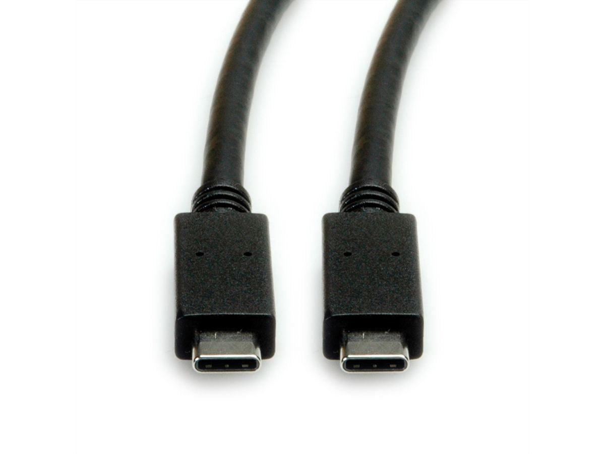 Roline Usb 3.2 Gen 2 Cable C-C St St 10gbit S Emark 100w Schwarz 0.5m