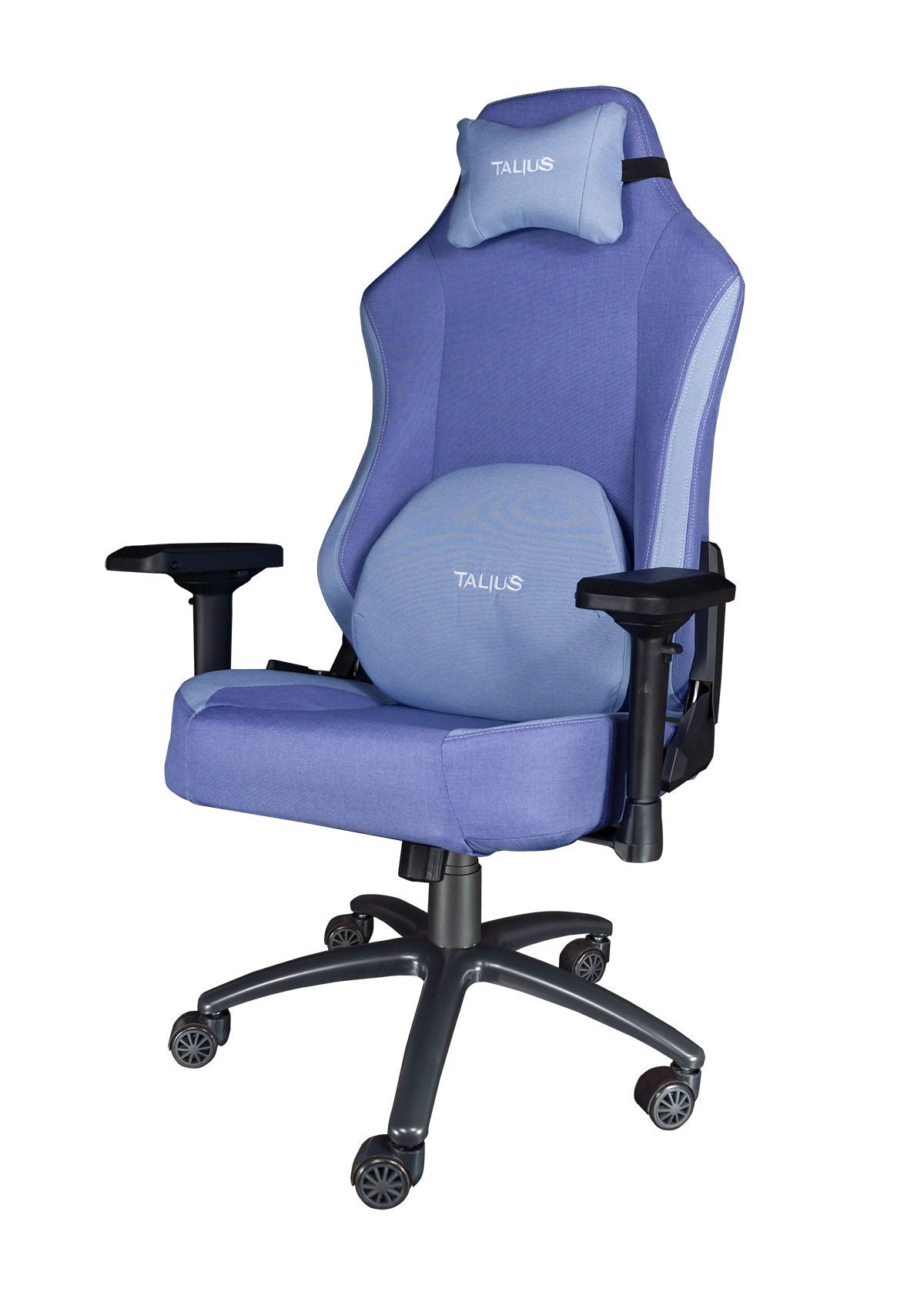 Talius Silla Panther Gaming Negra/Azul, 3d, Butterfly, Base Metal, Ruedas 60mm, Gas Clase 4