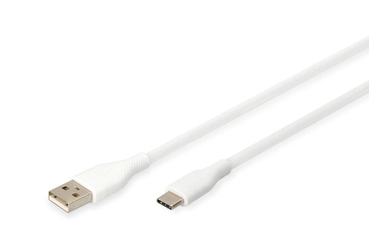 Cable Digitus Usb 2.0 Typ C -A Silikon M M 2m Blanco