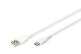 Cable Digitus Usb 2.0 Typ C -A Silikon M M 2m Blanco