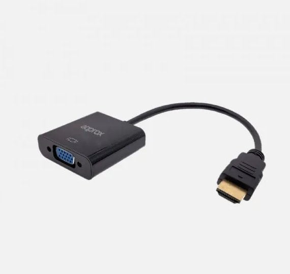 Adaptador Hdmi A Vga + Salida Audio Approx De Hdmi A Vga + Salida Audio Estereo