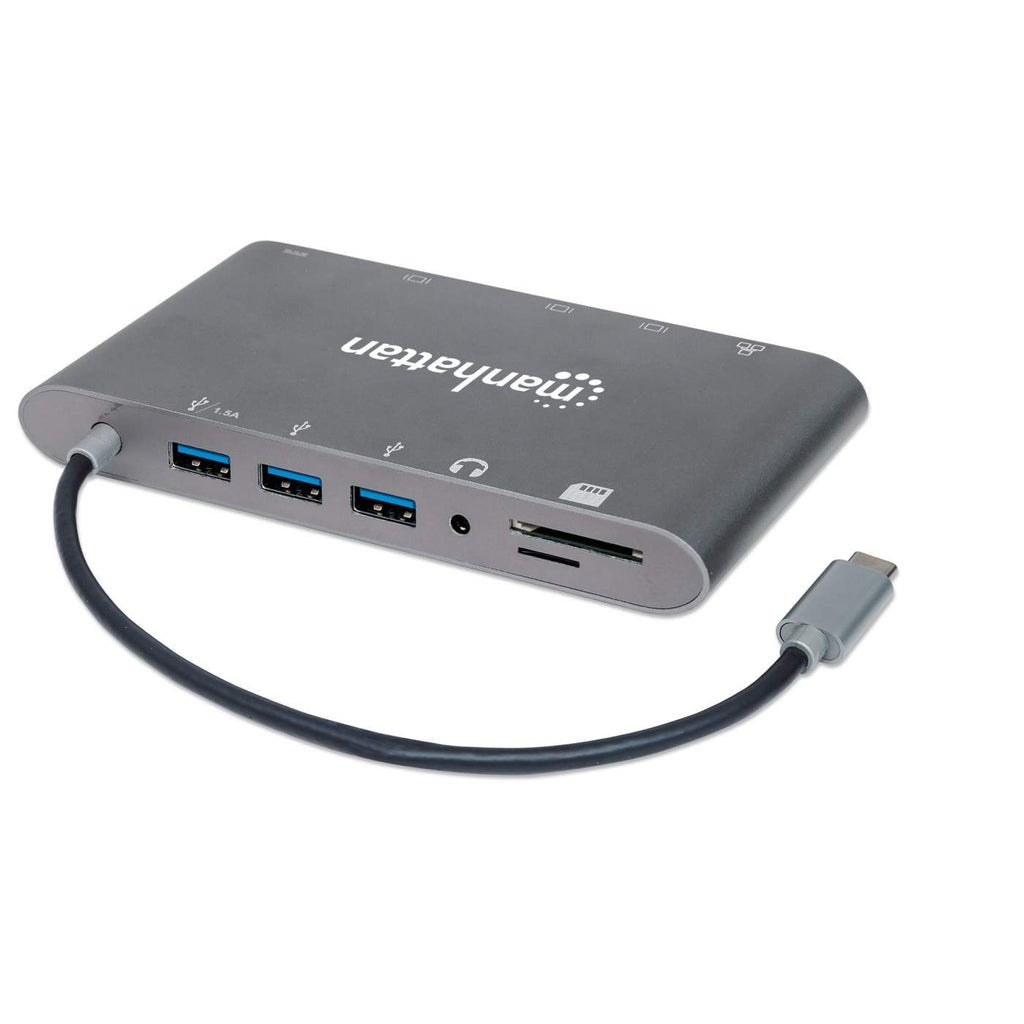 EAN 0766623152808 - Manhattan 152808 base para portátil y replicador de puertos Alámbrico USB 3.2 Gen 1 (3.1 Gen 1) Type-C Pl imagen 2