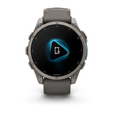 Garmin Fenix 9 Titanio Con Correa De Silicona En Gris Smartwatch 47mm