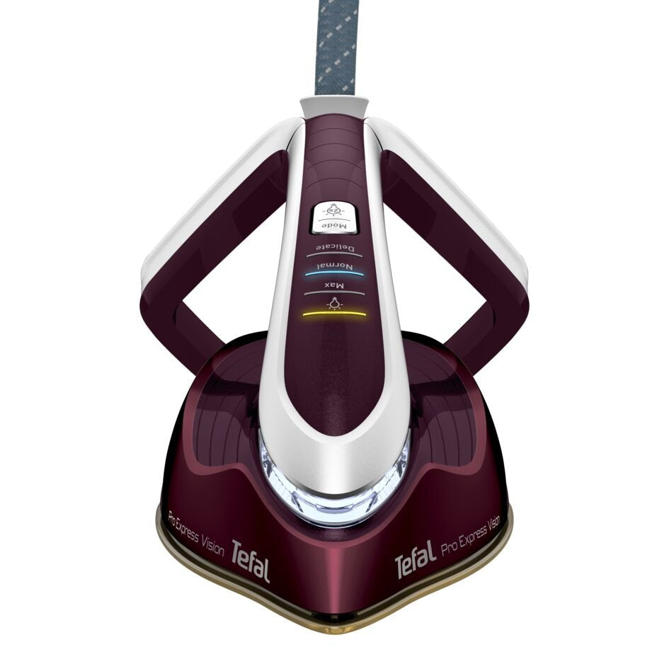 Estación Plancha  Tefal Pro Express Vision Gv9810e0  Al Vapor 3000 W 1,1 L Durilium Airglide Autoclean Soleplate Rojo, Blanco, Estación De Planchado A Vapor Berenjena/Blanco, 3000 W, 680 G/Min, Durilium Airglide Autoclean Soleplate, 8,3 Bar
