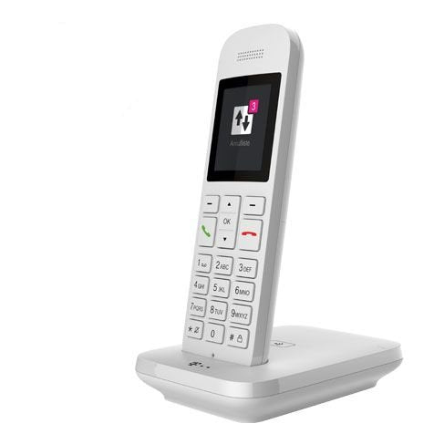 Telekom Sinus 12 - Teléfono Inalámbrico Con Pantalla De Identificación De Llamadas - Dect - Blanco (40844149)