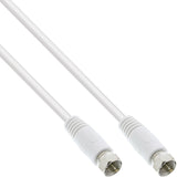Cable Inline Sat 2x Apantallado Ultra Baja Pérdida 2x F-Plug >75db Blanco 7m