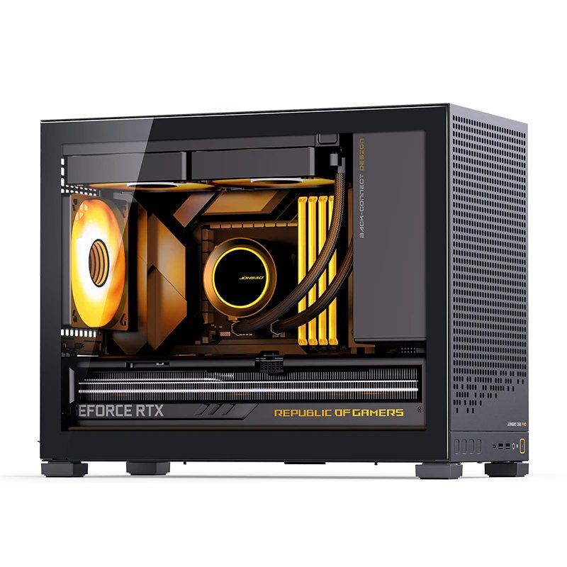 Jonsbo D32 Pro Negro Pc-Gehäuse, Mini-Gehäuse, Matx, Tempered Glass - Schwarz