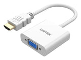 EAN 4894160051929 - UNITEK Y-6333C01 adaptador de cable de vídeo 0,017 m VGA (D-Sub) HDMI Blanco imagen 1