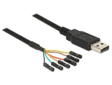 Delock 83786 Convertidor De Usb 2.0 A Serie Ttl Con Un Conector Hembra De 6 Pines Por Separado De 1,8 M (5 V)
