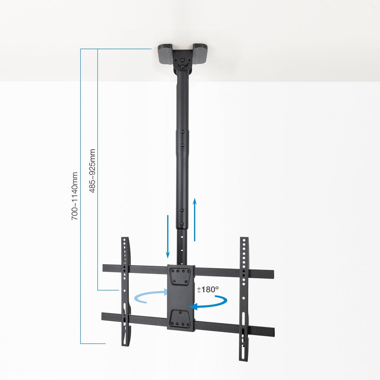 Soporte Techo Pantallas 43-86" Negro
