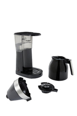 Cafetera Melitta 1023-08 Totalmente Automática De Filtro Negro, Cafetera De Filtro, De Café Molido, 1050 W, Negro, Plata