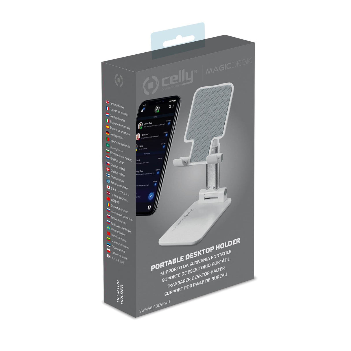 EAN 8021735760634 - Celly Magic Desk Soporte pasivo Teléfono móvil/smartphone, Tablet/UMPC Blanco imagen 6