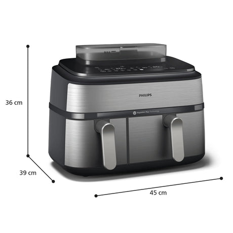EAN 8720389047558 - Philips 5000 series NA555/00 freidora Doble 9 L Independiente 2750 W Freidora de aire caliente Plata imagen 6