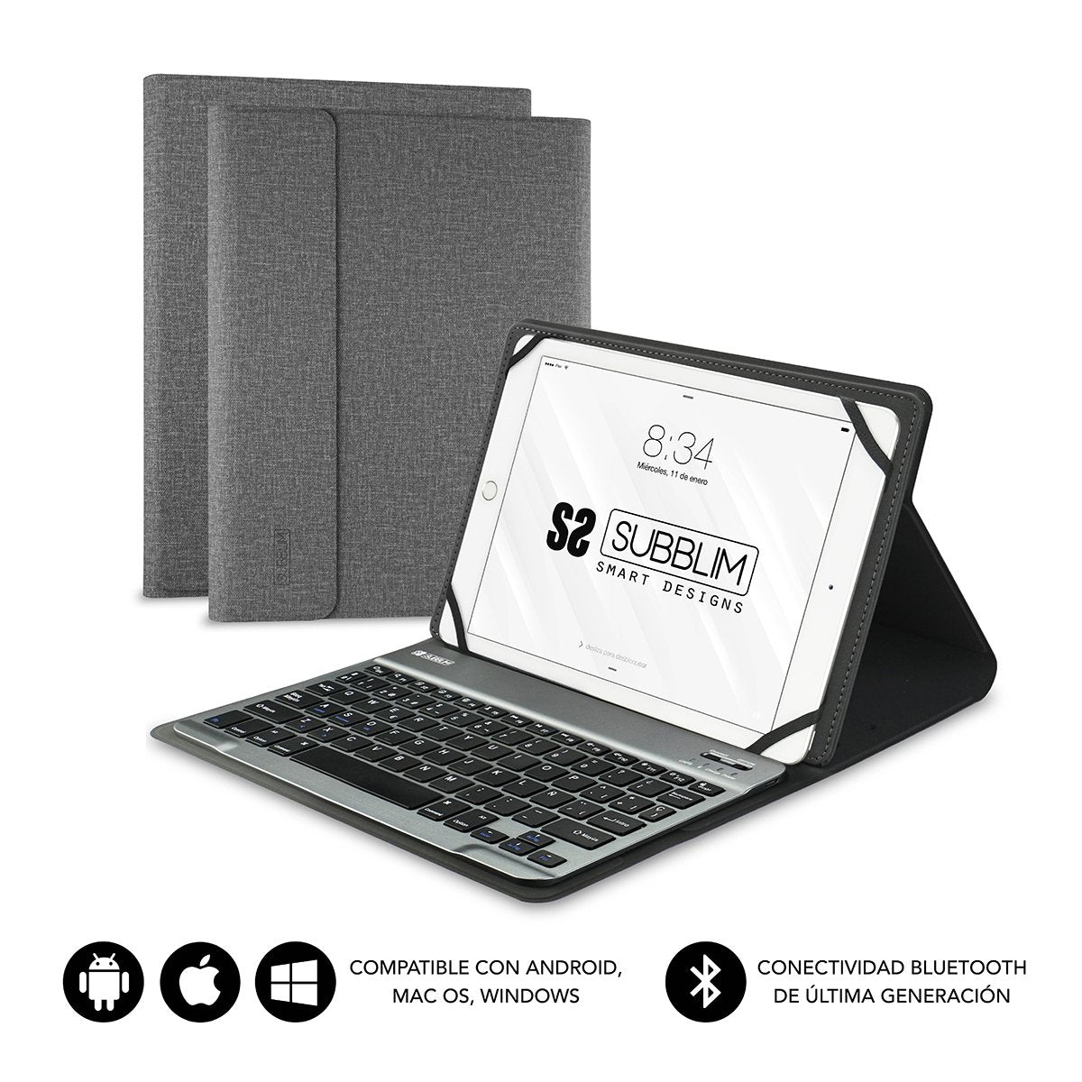 EAN 8436586741082 - SUBBLIM SUB-KT2-BT0002 teclado para móvil QWERTY Español Gris imagen 1