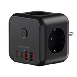 Cargador De Pared Mars Gaming Md Cube20 20w 3x Schuko 2x Usb Tipo C 2x Usb Tipo A Negro