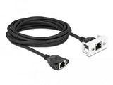Delock Netzwerk Verlängerungscable Für Easy 45 Modul S Ftp Rj45 Buchse Zu Rj45 Buchse Cat.6a 5 M Schwarz   Weiss