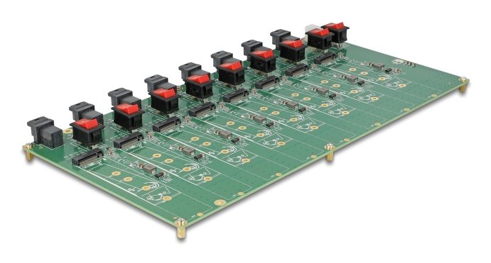 Delock M.2 Testboard Para 8 X M.2 Nvme Key M Ssd Con Sff-8643 Anschluss