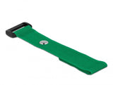 Delock Klett-Cablebinder Mit Schlaufe Und Befestigungsöse L 190 X B 25 Mm Grün 5 Stück
