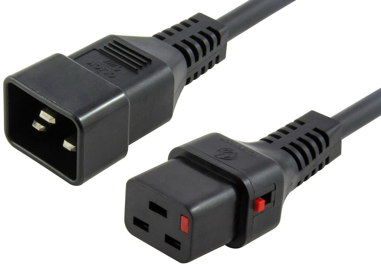 Powercord C19 Iec Lock - C20  Black 2,5m, Pc2634