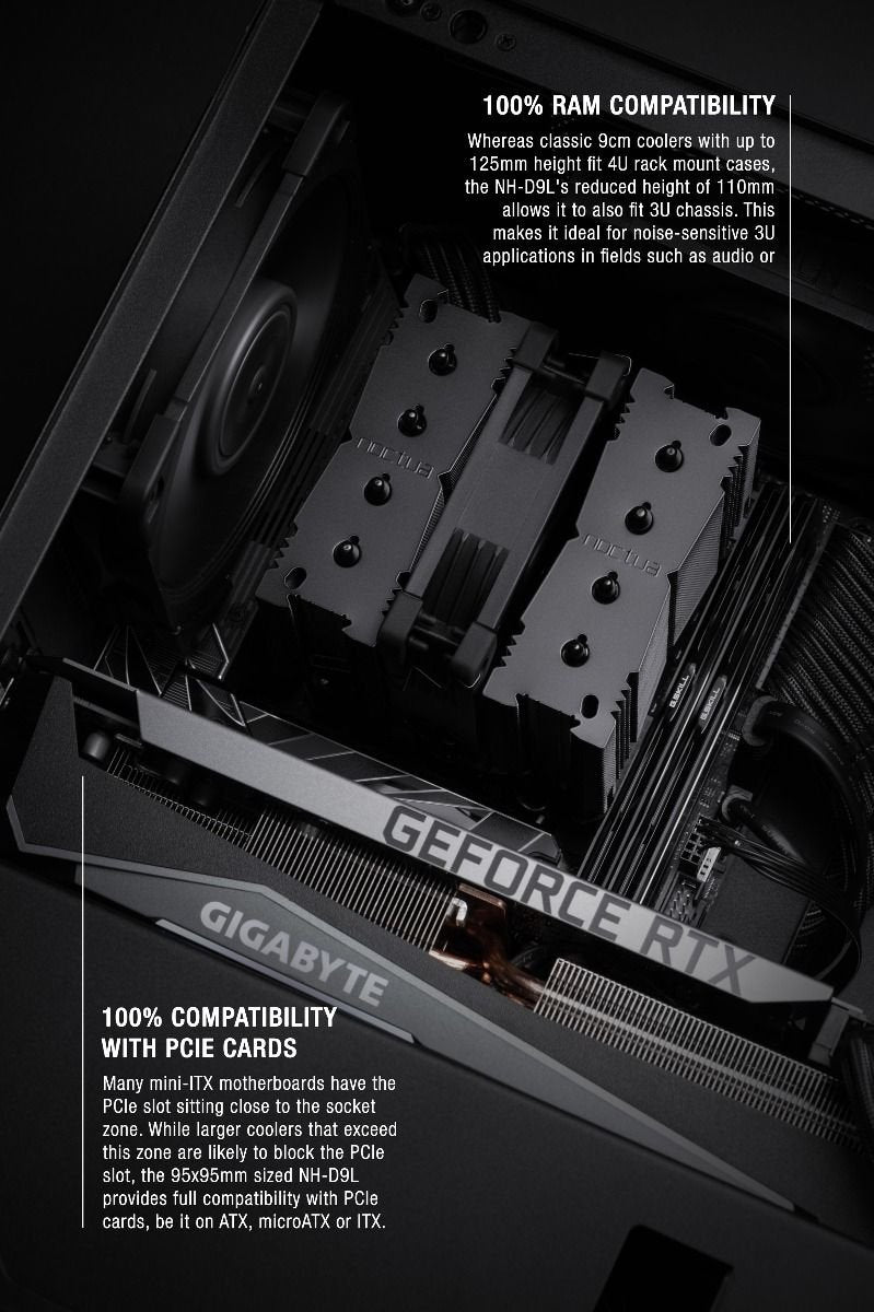 EAN 9010018000481 - Noctua NH-D9L CHROMAX.BLACK sistema de refrigeración para ordenador Procesador Disipador térmico/Radiador imagen 5