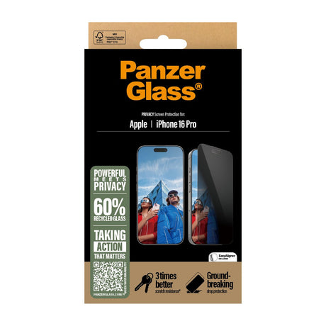 EAN 5715685002465 - PanzerGlass ® Privacy Screen Protector iPhone 16 Pro | Ultra-Wide Fit w. EasyAligner Protector de pantall imagen 3