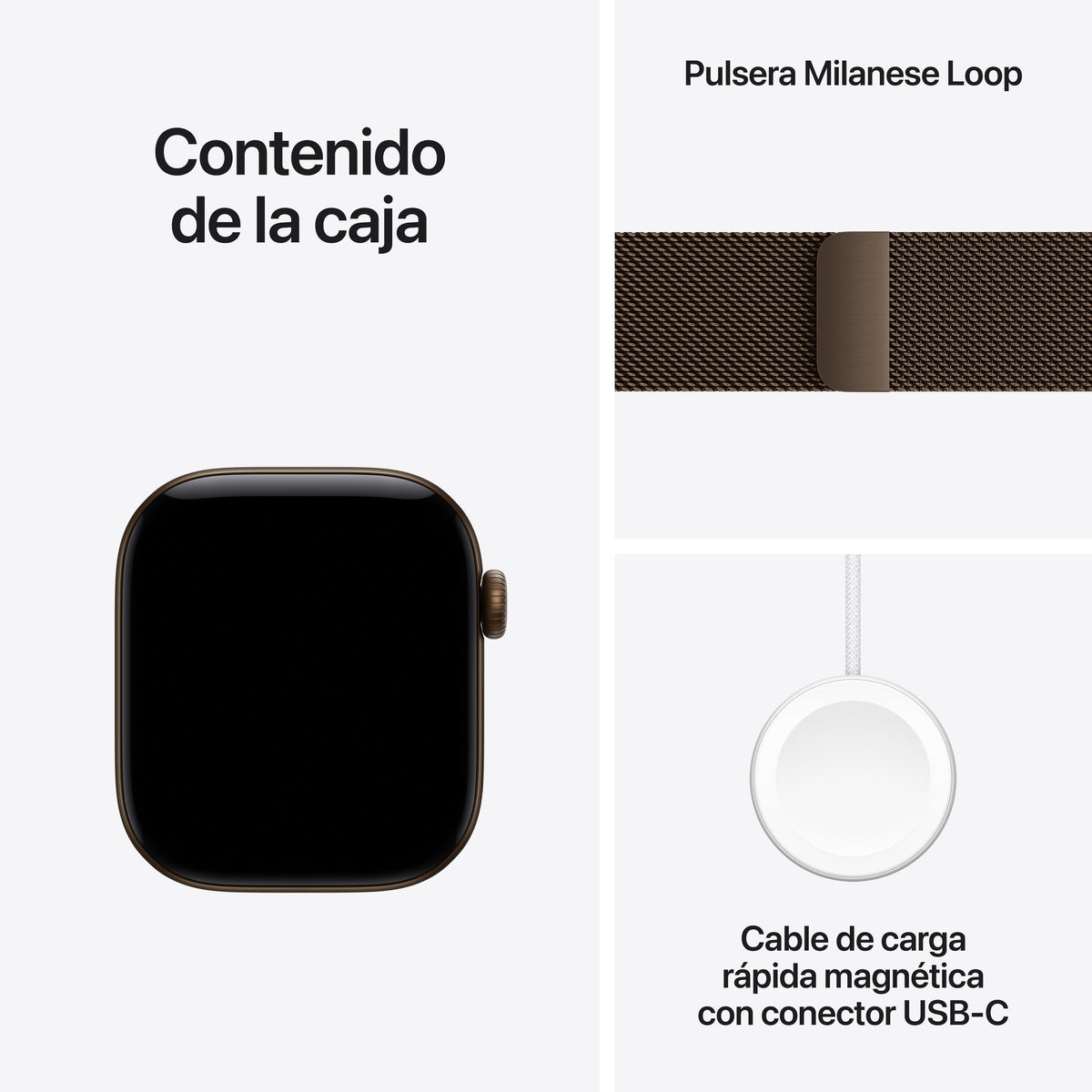 Apple Watch Series 12 (2026) Gps+Cel 42mm Caja De Aluminio Bronce Oscuro Correa Milanese Loop Bronce Oscuro Siri Ai
