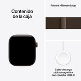 Apple Watch Series 12 (2026) Gps+Cel 42mm Caja De Aluminio Bronce Oscuro Correa Milanese Loop Bronce Oscuro Siri Ai