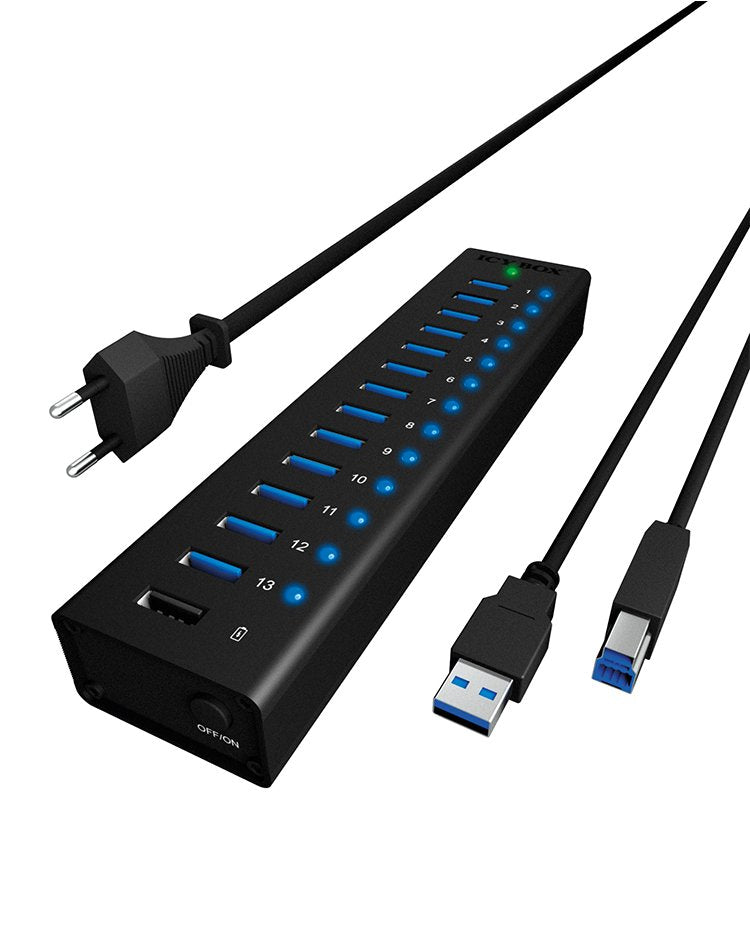 Icy Box Ib-Ac6113 Usb 3.2 Gen 1 (3.1 Gen 1) Type-B 5000 Mbit/S Negro