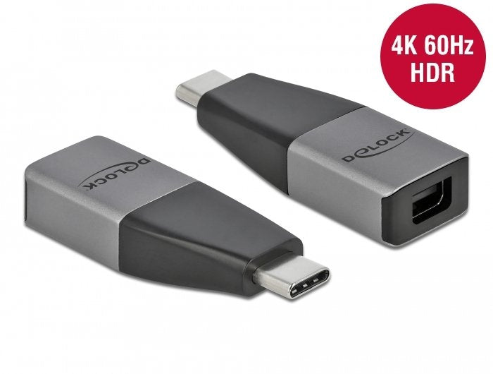 Delock Adaptador Usb Tipo-C A Mini Displayport (Dp Alt Mode) 4k 60 Hz