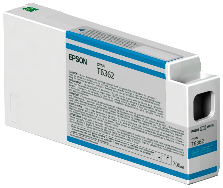 EAN 0010343870826 - Epson Singlepack Cyan T636200 UltraChrome HDR 700 ml cartucho de tinta 1 pieza(s) Original imagen 1