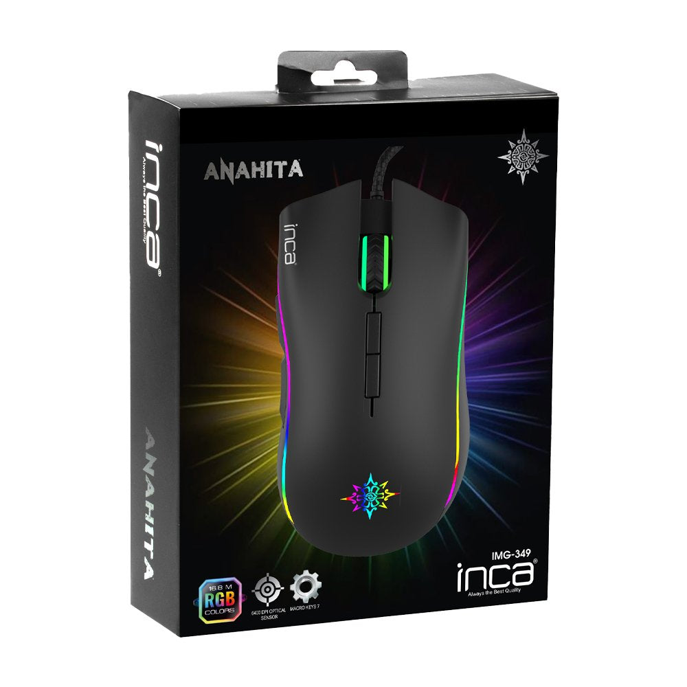 Ratón Gaming Inca Anahita Rgb Macro Keys Professional