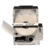 Mp Cassette  Turn-Tell Self-Laminating Label  Vinyl  1.00  W X 1.50   H  .50  Print On Area  Clear/ White