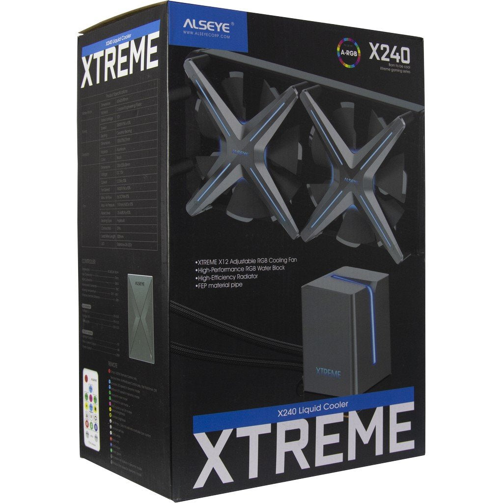Alseye Alseye X240 Procesador Sistema De Refrigeración Líquida Todo En Uno Negro, Gris 1 Pieza(S), Refrigeración Por Agua Gris/Negro, Sistema De Refrigeración Líquida Todo En Uno, 95,65 M³/H, Negro, Gris