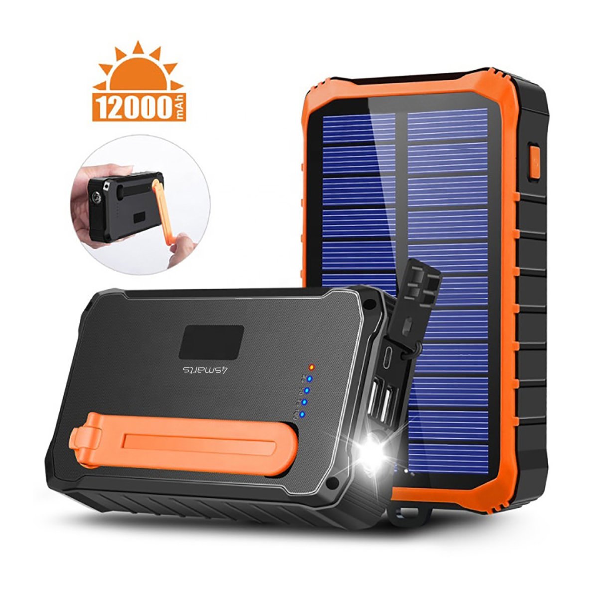 4smarts Solar Powerbank Prepper 12000mah