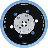 Almohadilla De Soporte Universal Multiagujero Bosch Expert, Dura, Ø125 Mm, M8+5/16", Plato Lijador (Negro, Para Lijadoras Excéntricas)