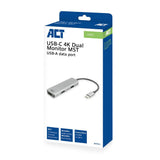 Adaptador Act Connectivity Usb C A 2 Hdmi 4k Usb A