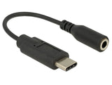Delock Adaptador De Audio Usb Type-C Macho  Jack Estéreo Hembra 14 Cm
