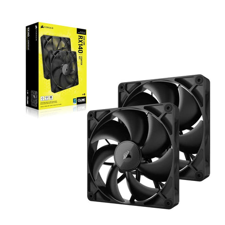 EAN 0840006680864 - Corsair iCUE LINK RX140 Carcasa del ordenador Ventilador 14 cm Negro 2 pieza(s) imagen 2
