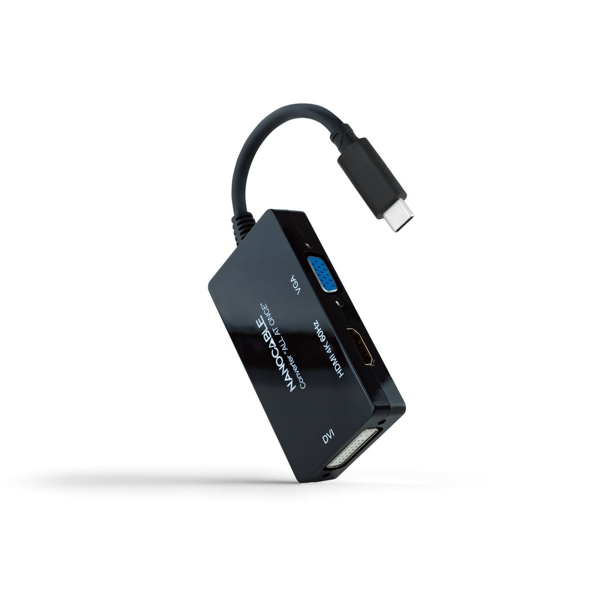 Conversor Usb-C/M A Hdmi/H, Dvi/H, Vga/H Negro