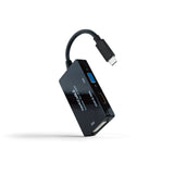 Conversor Usb-C/M A Hdmi/H, Dvi/H, Vga/H Negro