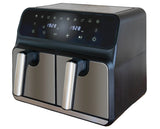 Unold 58685 Freidora Doble 8 L Independiente 1700 W Freidora De Aire Caliente Negro, Gris
