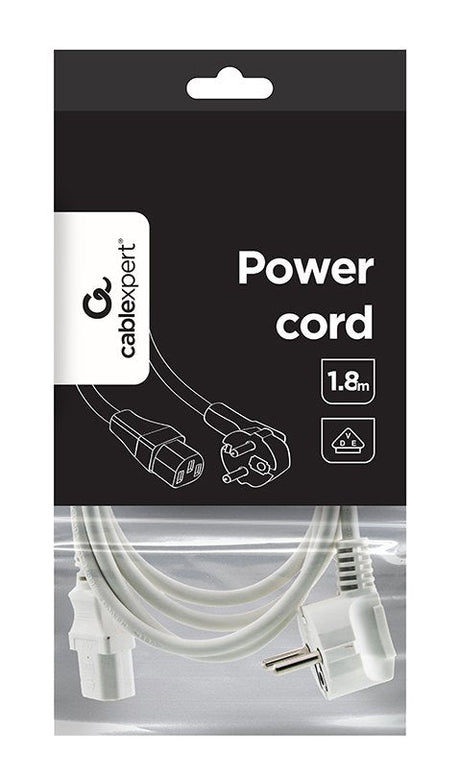 EAN 8716309026666 - Gembird PC-186W-VDE cable de transmisión Blanco 1,8 m CEE7/4 imagen 5