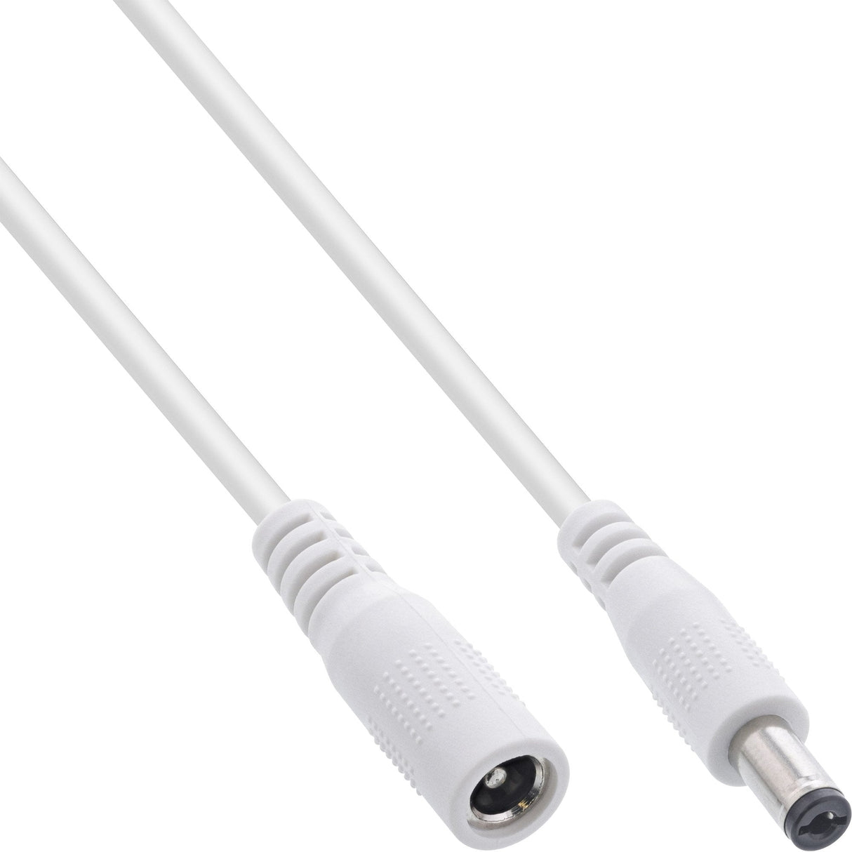 Cable De Extensión De Cc Inline, Enchufe De Cc Macho/Hembra 5,5x2,1 Mm, Blanco, 1 M